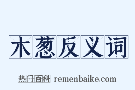 木葱反义词是什么意思的图片